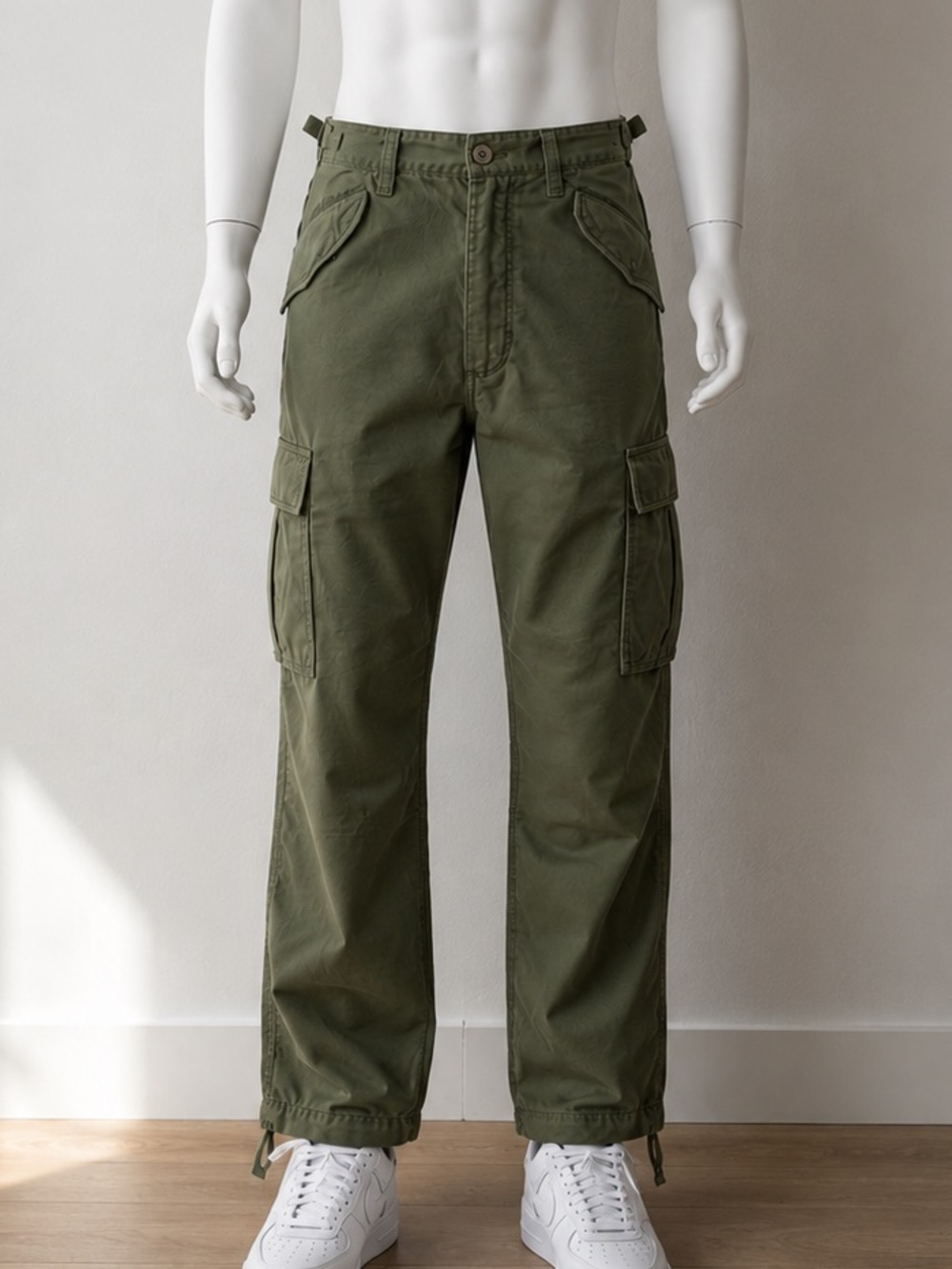 H&M L.O.G.G Military Olive Green Utility Cargo Pants size 30